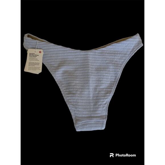 *NWT, Lululemon, Smocked Mid-Rise Skimpy Bikini Bottom, Sz 6 - Picture 5 of 5